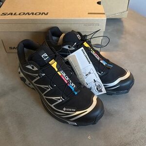 Salomon XT-6 Gore-Tex Black Silver NWT 8M/9W